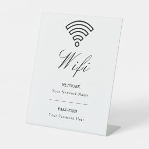 Expositor En L Contraseña Wifi y Red Personalizada