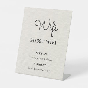 Expositor En L Contraseña Wifi y Red Personalizada