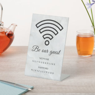 Expositor En L Contraseña Wifi y Red Personalizada
