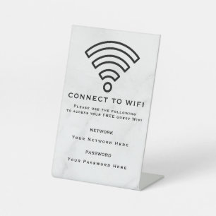 Expositor En L Contraseña Wifi y Red Personalizada