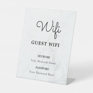 Expositor En L Contraseña Wifi y Red Personalizada