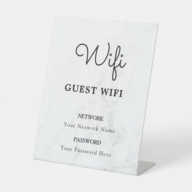 Expositor En L Contraseña Wifi y Red Personalizada (Anverso)