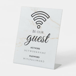 Expositor En L Contraseña Wifi y Red Personalizada