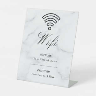 Expositor En L Contraseña Wifi y Red Personalizada