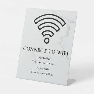 Expositor En L Contraseña Wifi y Red Personalizada