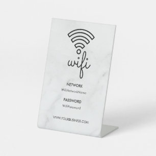 Expositor En L Contraseña Wifi y Red Personalizada