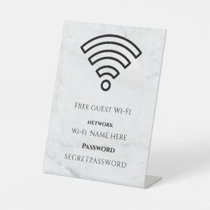 Expositor En L Contraseña Wifi y Red Personalizada