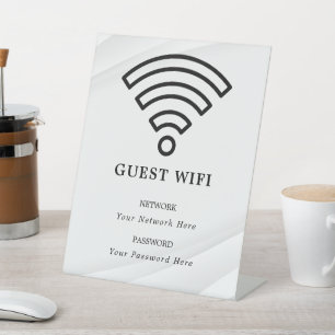Expositor En L Contraseña Wifi y Red Personalizada