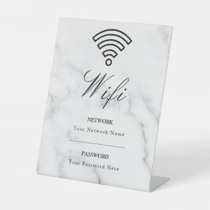 Expositor En L Contraseña Wifi y Red Personalizadas