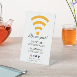 Expositor En L Contraseña Wifi y Red Personalizadas 