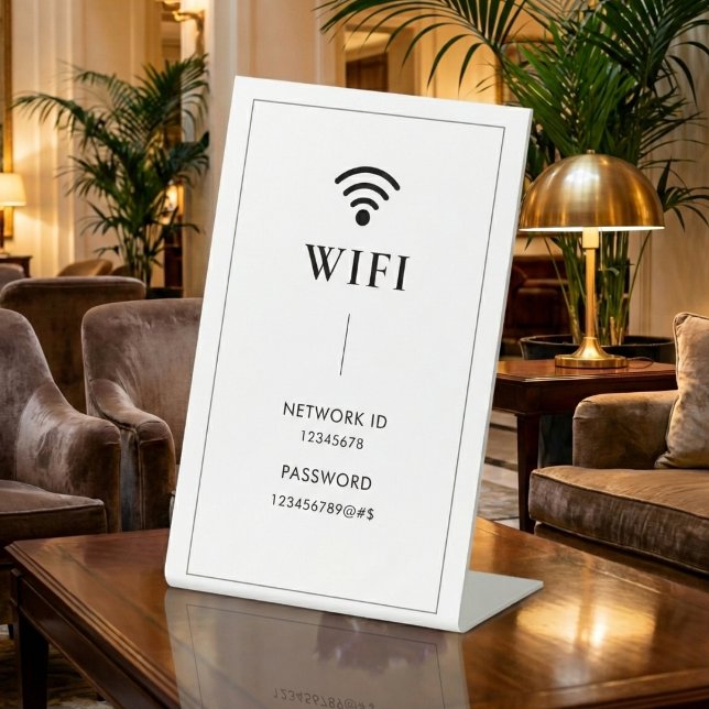 Expositor En L Contraseña y red de Wifi empresarial simple (Subido por el creador)