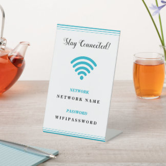 Expositor En L Contraseña y red wifi minimalista personalizada