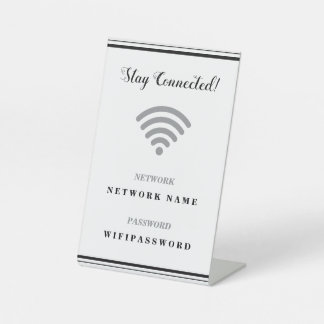 Expositor En L Contraseña y red wifi minimalista personalizada