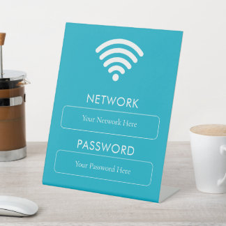 Expositor En L Contraseña y red Wifi personalizadas