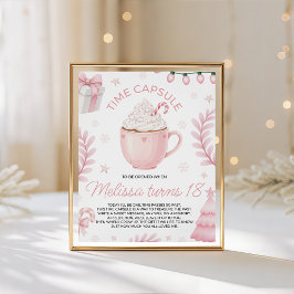 Expositor En L Cookies & Cocoa Time Capsule Sign