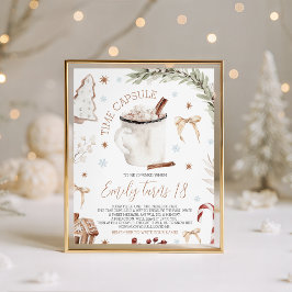 Expositor En L Cookies & Cocoa Time Capsule Sign