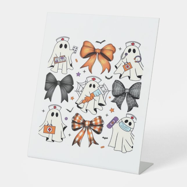 Expositor En L Coquette Halloween Ghost Nurse Classic T-Shirt (Anverso)