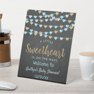 Expositor En L Corazones de amor colgantes Bienvenida Baby Shower