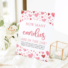 Expositor En L Corazones rosados Valentine ¿Cuántos Candies Baby