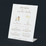 Expositor En L CORIANDER Boho Cocktail Signature Bar Menú<br><div class="desc">Este signo distintivo de la bebida y del menú de la barra presenta un tipografía manuscrita nitidez y un diseño minimalista moderno y un tipo de letra de color rojizo boho. Los gráficos acuáticos son hechos a mano y 15 bebidas populares están incluidas en este listado. Haga clic en el...</div>