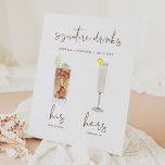 Expositor En L CORIANDER Boho Watercolor Cocktail Firma Bebida<br><div class="desc">Este letrero distintivo presenta una letra manuscrita y un diseño minimalista moderno con un tipo de letra de color rojizo. Los gráficos acuáticos son hechos a mano y 15 bebidas populares están incluidas en este listado. Haga clic en el botón 'editar usando la herramienta de diseño' en la sección de...</div>