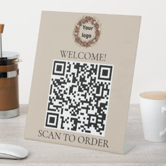 Expositor En L Corona de grano de café botánico con logotipo pers