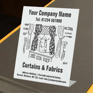 Expositor En L Cortinas y tejidos de Haberdashery