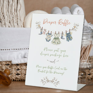 Expositor En L Country Clothesline Baby Shower Diaper Raffle