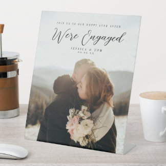 Expositor En L Couple Photo Engagement Party Welcome Acrylic