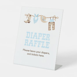 Expositor En L Cowboy Baby Shower Diaper Raffle