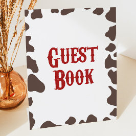 Expositor En L Cowboy Rodeo Western Guest Book