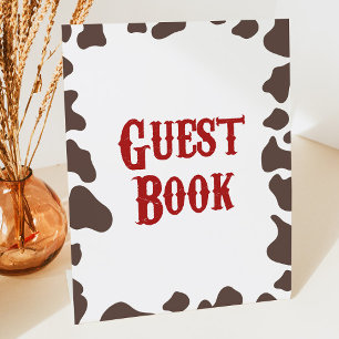 Expositor En L Cowboy Rodeo Western Guest Book