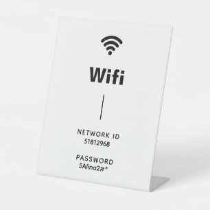 Expositor En L Crea tu propio Wifi simple en blanco y negro