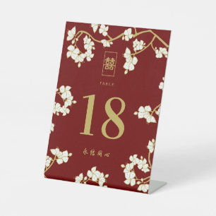 Expositor En L Cream Peach Blossoms Double Happiness Boda
