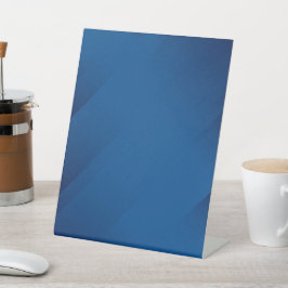 EXPOSITOR EN L CREAR EN BLANCO TU PROPIO RÓTULO PEDESTAL AZUL