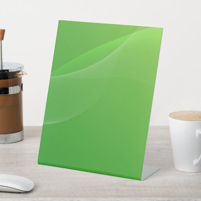 EXPOSITOR EN L CREAR EN BLANCO TU PROPIO RÓTULO PEDESTAL VERDE (In Situ)