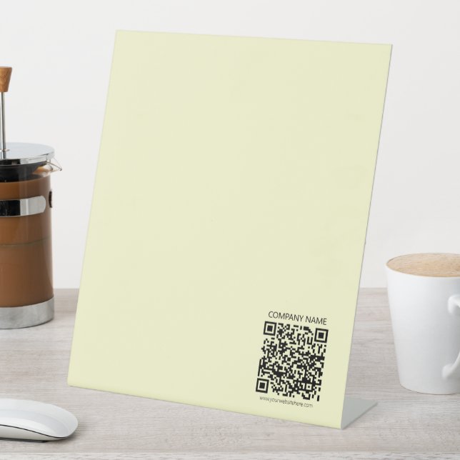Expositor En L Crear un código QR | Amarillo pálido (In Situ)