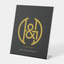 Crest Inicial de Monograma de Oro Moderno para Esc
