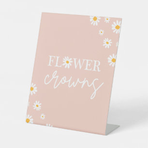 Expositor En L Crowne de flores de cumpleaños Boho Floral Daisy G