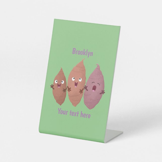 Expositor En L Cuadros cantando batatas personalizado verduras (Anverso)