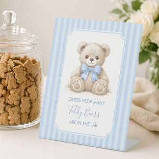 Expositor En L Cuántos Osos de Peluche Niño de Baño Azul Rayas