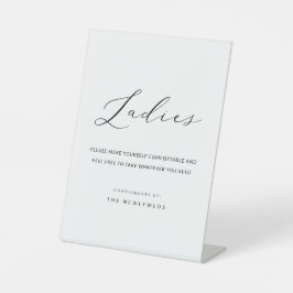 Expositor En L Cuarto de baño para damas Boda de caligrafía