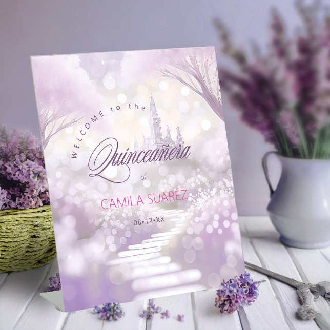 Expositor En L Cuentos de hadas Quinceanera Bienvenida Lavender I (Subido por el creador)