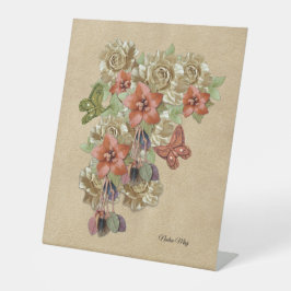 Expositor En L Cuero auténtico y arte ante tapiz colgante