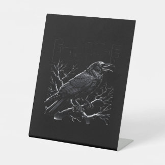 Expositor En L Cuervo, F-Caw-F Pájaro Divertido Minimal Limpio