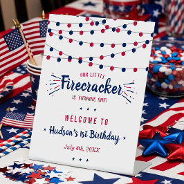Expositor En L Cumpleaños 4 de julio Little Firecracker 1er Cumpl