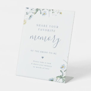 Expositor En L Cumpleaños bohemio de flor silvestre azul comparti