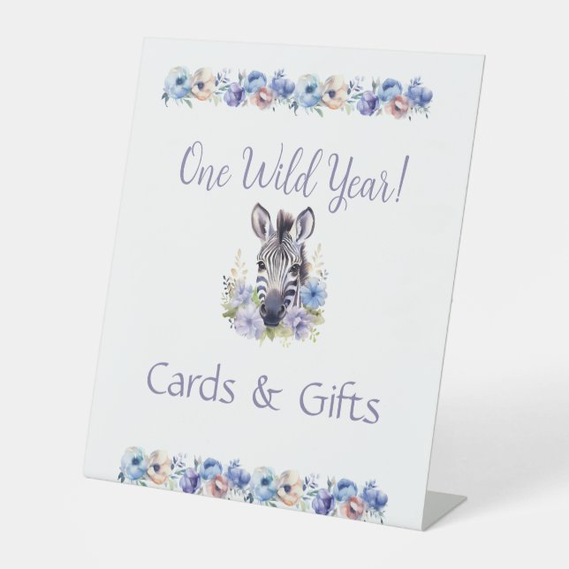 Expositor En L Cumpleaños de Floral Zebra (Anverso)