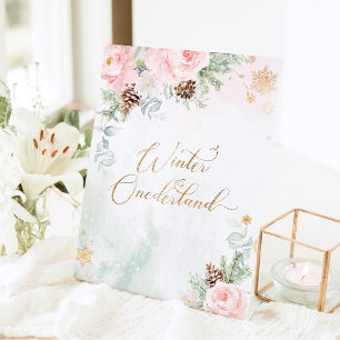 Expositor En L cumpleaños de invierno rosa onederland en Rubor