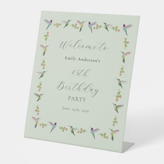 Expositor En L Cumpleaños de los colibríes de Anna (Anverso)